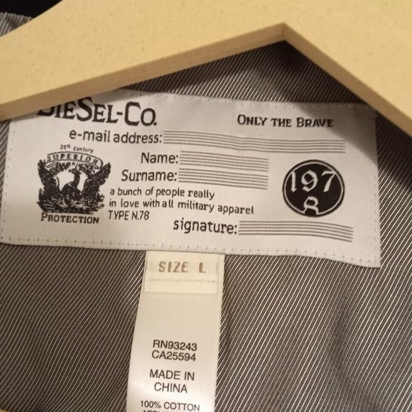 DIESEL - Leather collar blazer- Sz L - Picture 9 of 13